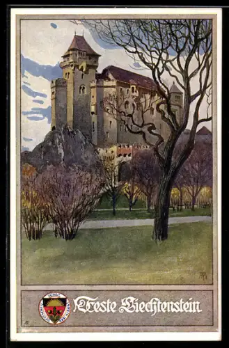 Künstler-AK Maria Enzersdorf, Veste Siechenstein, Deutscher Schulverein