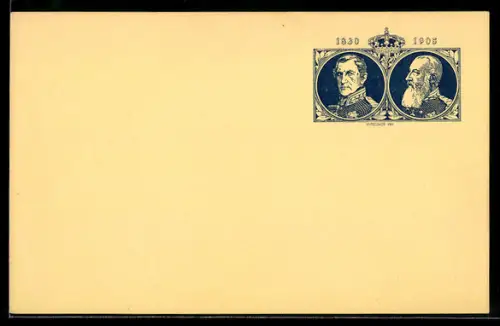 AK Porträt von Leopold II. von Belgien 1905 und König Leopold I. 1830