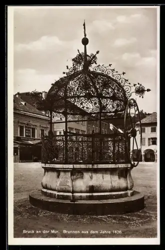 AK Bruck an der Mur, Brunnen aus dem Jahr 1626