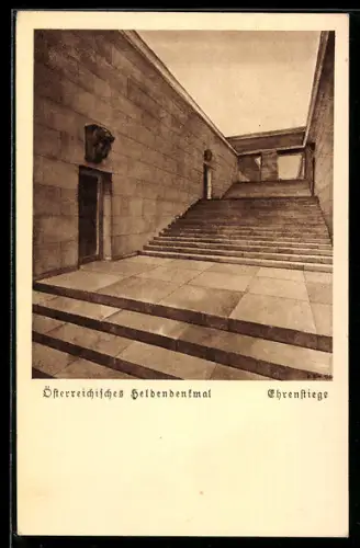 AK Wien, Österreichisches Heldendenkmal 1934, Ehrenstiege