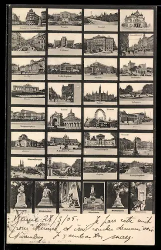 AK Wien, Parlament, Universität, Schillerdenkmal, Riesenrad