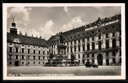 AK Wien, Franzensplatz mit Kaiser Franz-Monument