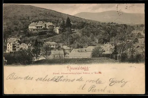 AK Neuwaldegg, Fürstliches Schwarzenbergsches Schloss und Meierei