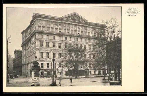 AK Wien, Hotel Imperial, Strassenansicht