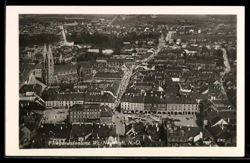 AK Wiener Neustadt, Fliegeraufnahme des Ortes