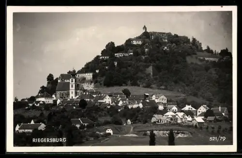 AK Riegersburg, Burg mit Ort und Kirche