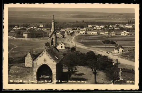 AK Neusiedl am See, Blick vom Kalvarienberg