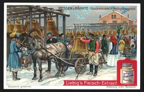 Sammelbild Liebig, Messen u. Märkte, Glockenmarkt in Nishny-Nowgorod