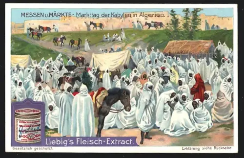 Sammelbild Liebig, Messen und Märkte, Markttag der Kabylen in Algerien