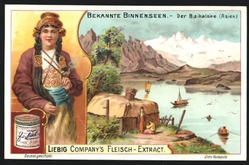 Sammelbild Liebig, Bekannte Binnenseen, Der Baikalsee, Asien
