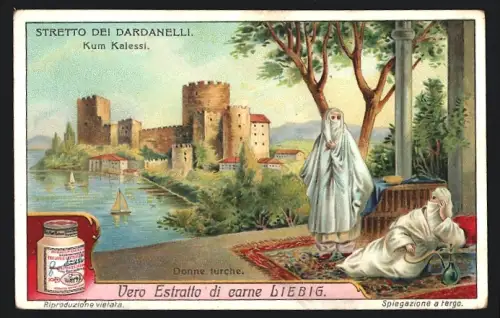 Sammelbild Liebig, Stretto dei Dardanelli, Kum Kalessi