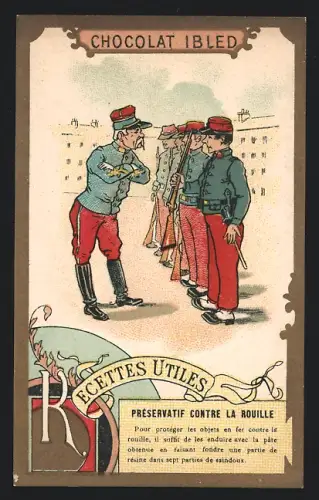 Sammelbild Chocolat Ibled, Paris, Soldaten in Uniformen