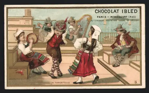 Sammelbild Chocolat Ibled, Paris, Paar tanzt zu Musik