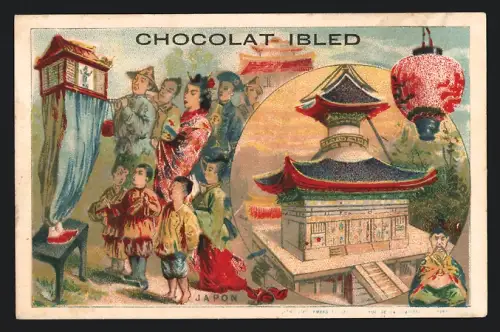Sammelbild Chocolat Ibled, Paris, Japanische Erwachsene und Kinder