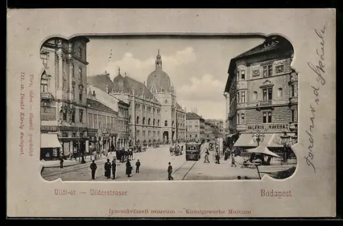 AK Budapest, Üllöi-ut, Strassenbahn
