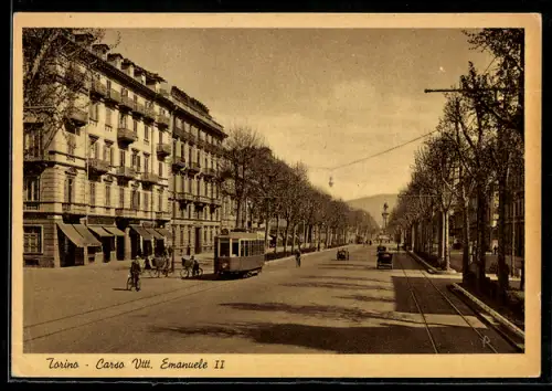 AK Torino, Corso Vttt. Emanuele II, Strassenbahn