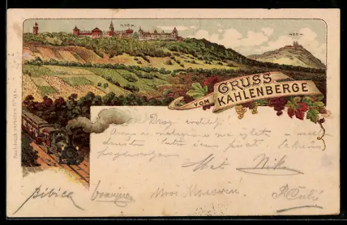 Lithographie Wien, Bergbahn am Kahlenberg