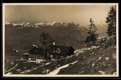 AK Vorderkaiserfelden-Hütte, Berghütte der Sekt. Oberland, München, d. D. u. Oe. A. V.