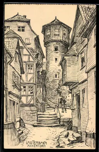 Künstler-AK Lauterbach, Der Ankerturm