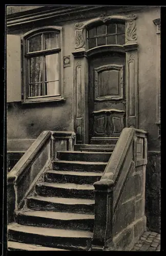 AK Lauterbach, Alte Haustür Nr. 4, Kirchgasse 2