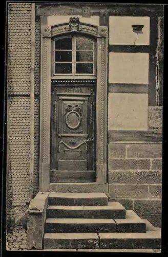 AK Lauterbach, Alte Haustür Nr. 7, Obergasse 6