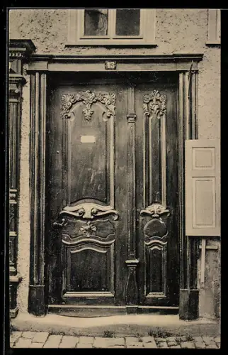 AK Lauterbach, Alte Haustür Nr. 3, Am Marktplatz 13