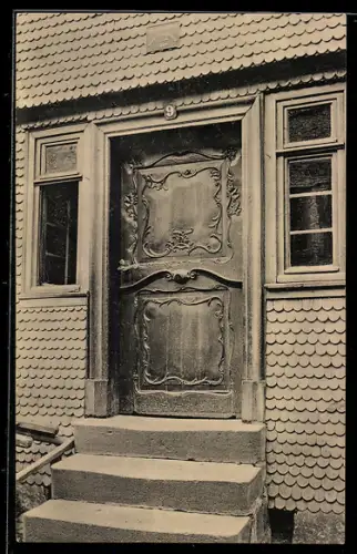AK Lauterbach, Alte Haustür Nr. 14, Hainigstrasse 9