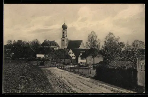 AK Waal, Ortsansicht mit Kirche