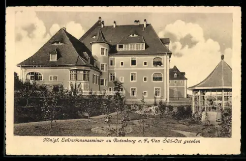 AK Rotenburg a. F., Königl. Lehrerinnenseminar, von Süd-Ost gesehen