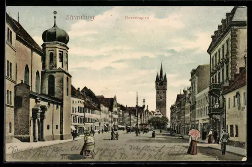 AK Straubing, Partie am Theresienplatz