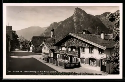 AK Oberammergau, Partie mit Kofel