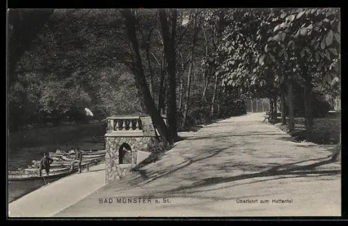 AK Bad Münster a. St., Überfahrt zum Hüttental