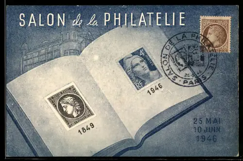 AK Salon de la Philatelie 1946