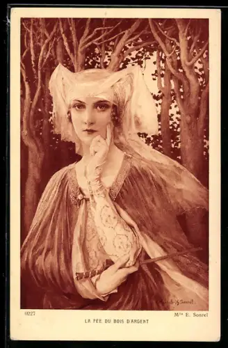 Künstler-AK sign. E. Sonrel: La fée du bois d`argent