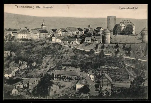 AK Trendelburg /Kassel, Gesamtansicht aus der Vogelschau
