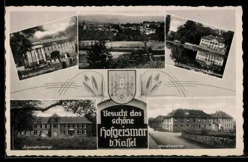 AK Hofgeismar b. Kassel, Am Gesundbrunnen, Jugendherberge, Nordkaserne
