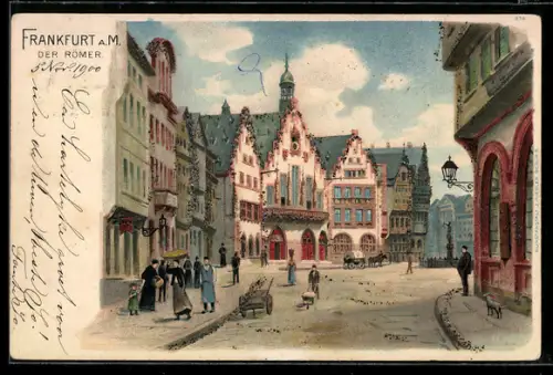 Lithographie Alt-Frankfurt, Der Römer