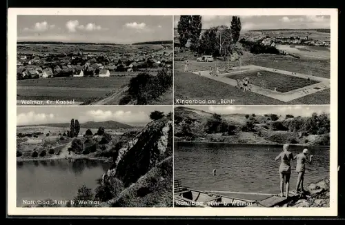 AK Weimar /Kassel, Kinderbad am Bühl, Naturbad Bühl, Ortsansicht