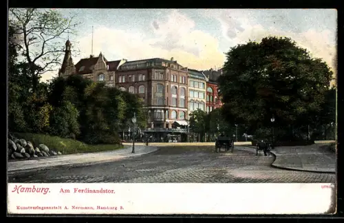 AK Hamburg, Am Ferdinandstor, Strassenpartie