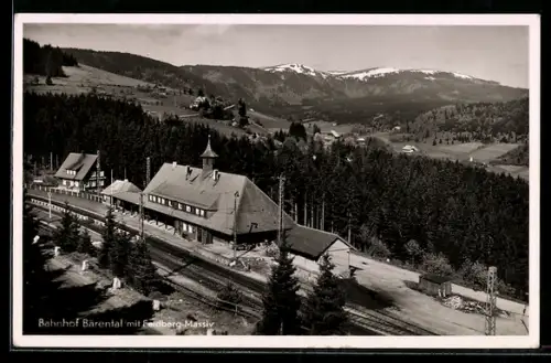 AK Bärental, Bahnhof mit Feldberg-Massiv