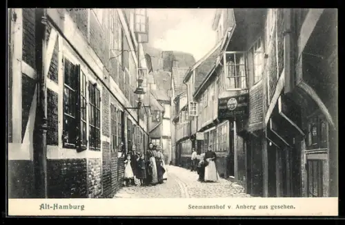 AK Hamburg, Alt-Hamburg, Seemannshof vom Anberg aus gesehen