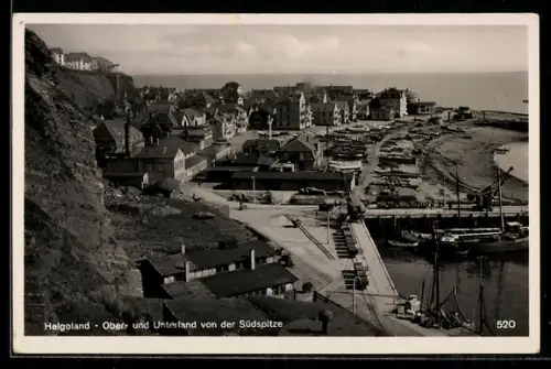 AK Helgoland, Ober- und Unterland von der Südspitze