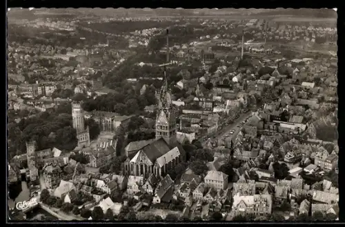 AK Lüneburg, Stadtansicht mit Kirche und Wasserturm
