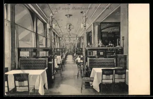 AK Hamburg-Neustadt, Restaurant Kempinski, Innenansicht