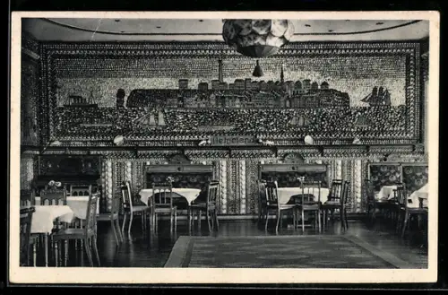 AK Büsum, Kurhotel Schloss am Meer, Neuer Muschelsaal Helgoland, Bes. Hugo Timm