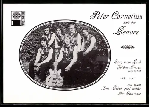 AK Peter Cornelius und die Leaves im Gruppenfoto