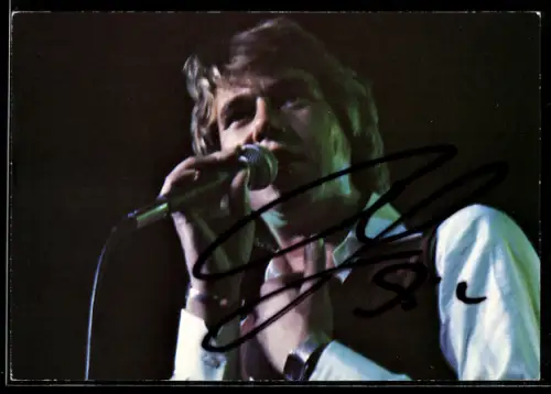AK Musiker Roland Kaiser beim Auftritt, Autograph