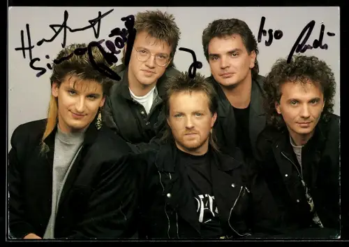 AK Band Pur im Gruppenportrait, Autograph