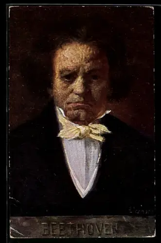 Künstler-AK Porträt von Beethoven
