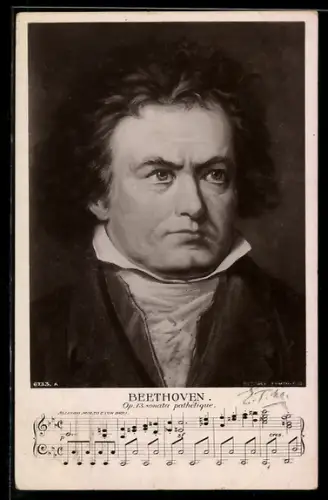 AK Beethoven mit Op. 13 sonata pathétique